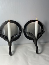 2 HAND FORGED CANDLE HOLDER