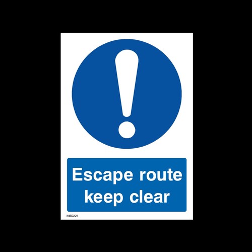 Escape route keep - escape, clear