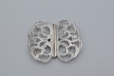 Antique Sterling Silver Nurses Belt Buckle 1912 Art Nouveau