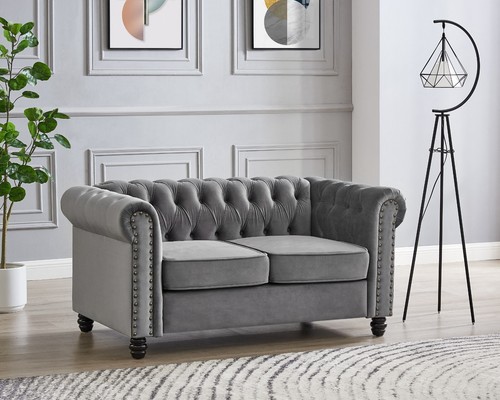 Velvet sofa chesterfield - 2, 3