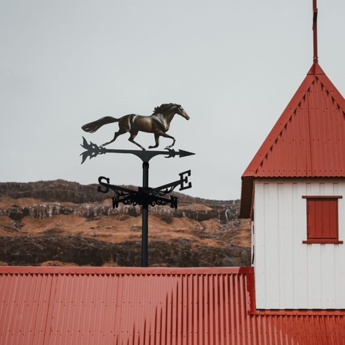 Horse metal weathervane - horse, animal