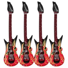  4 Pcs Toddler Instruments Inflatable Toys for Party Guitars Blow up