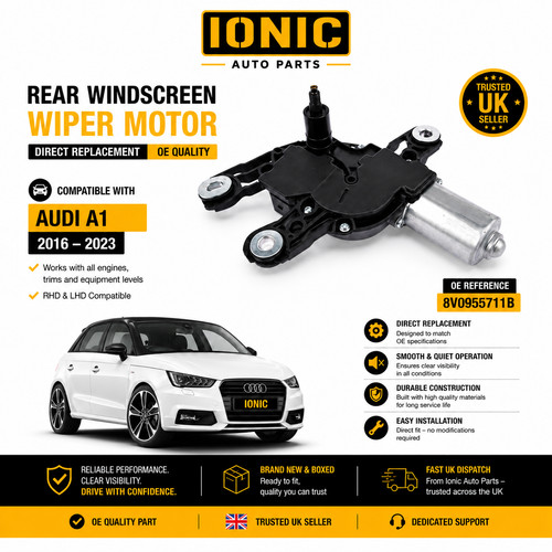 Rear windscreen wiper - windscreen, motor