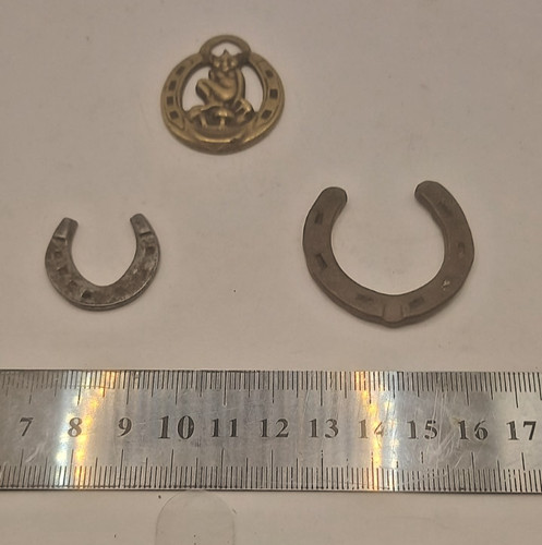 Three vintage miniture brass - three,