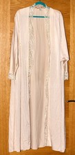 HARRODS/SALLY POPPY Medium 100% Ivory Silk Dressing Gown 34" Across Back Only