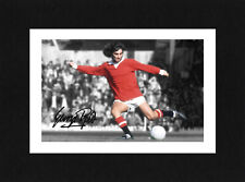 8X6 Mount GEORGE BEST Signed PHOTO Gift Ready To Frame MANCHESTER UNITED