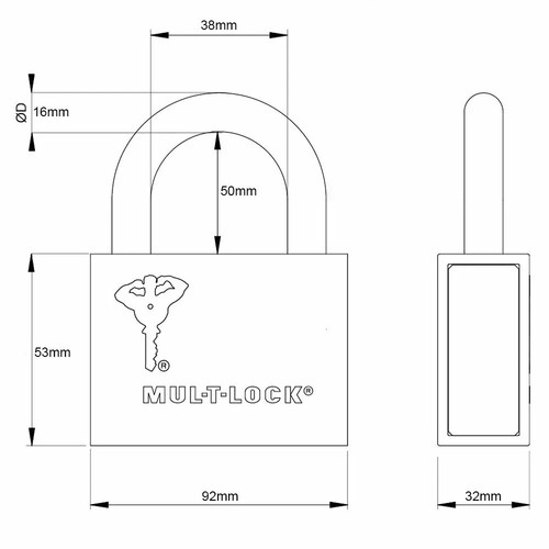 Mul lock mtl600 c16 - mtl600, padlock