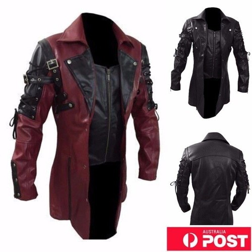 Men biker faux - leather, pu