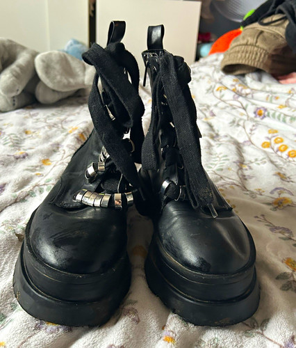 Bershka women black combat - black,