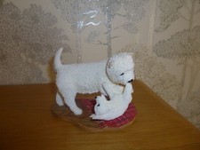 Border Fine Arts Dog Collection Westie Pup Licking Adult dated 2011 No A22449