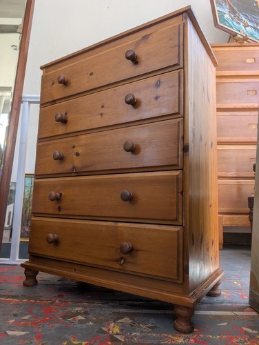 Vintage 1970s pine tallboy - vintage,