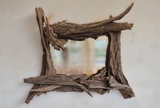 Oak Driftwood Mirror, Aged Oak Drift wood Mirror, Cornish Driftwood, Rustic Oak