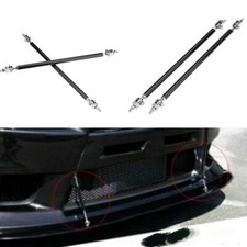 2pcs Universal Car Bumper Lip Splitter Carbon Rod Strut Tie Bar Support 200MM CF