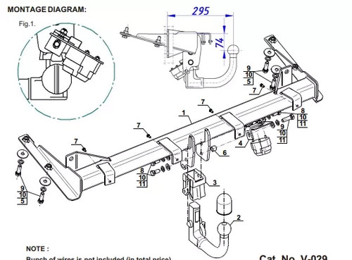 Detachable swan neck tow - detachable,