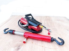 Combo 10 ton Porta Power Hydraulic Pull Back Ram Hooks w/Air Hydraulic Foot Pump