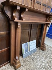 ANTIQUE / VINTAGE OAK FIREPLACE / LARGE FIRE SURROUND -  RECLAIMED / SALVAGED