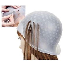 Silicone Highlighting Cap Salon Reusable Hair Coloring Dye Cap with Metal Hooks