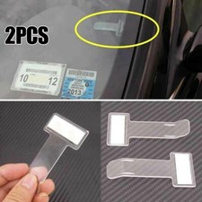 2PCS Car Parking Ticket Receipt Permit Card Holder Stickers Car Accessories