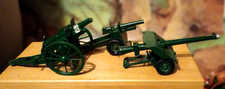 3 x Britains Field Guns with one from World War One