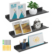 3x Metal Floating Shelves U