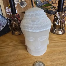 Large Selenite Buddha Head