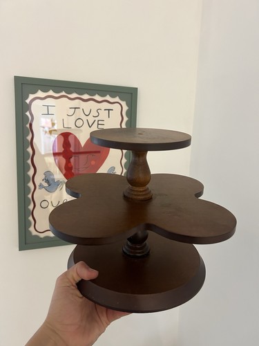 Vintage wooden art deco three - wooden,