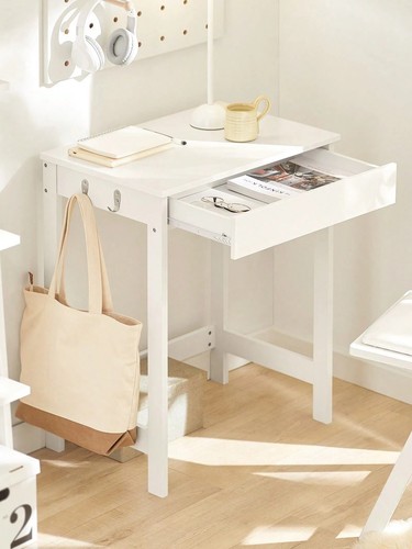 White compact study desk - study,