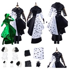 Cruella Cosplay Costume Black