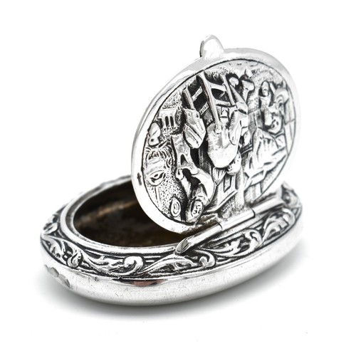 Antique dutch silver snuff - antique, box