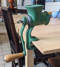 Vintage Green Enamel Cast Iron