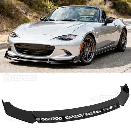 Abs gloss black front bumper - black,