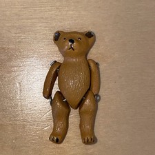 HANTEL VICTORIAN Miniatures Pewter Hand Painted Jointed TEDDY BEAR Figure