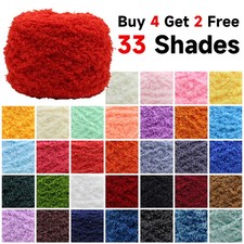 100g/Set Skeins Yarn Fluffy Chunky Wool For Baby Velvet Knitting Work UK Post