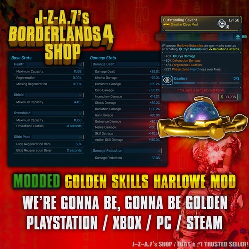 Borderlands modded golden - borderlands, 4✨