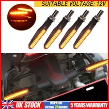 4Pcs Universal Motorcycle Amber LED Turn Signal Indicators Light Blinker Lamp Uk