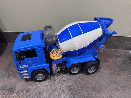 Bruder man blue cement mixer - bruder,