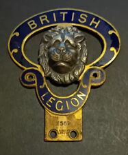 pre 1971 J R Gaunt Car / Van Bumper or Grill Members Badge - British Legion