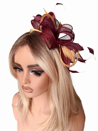 Burgundy and hold comb - comb, wedding