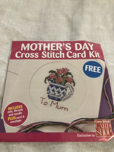 Cross stitch card shop kit - cross,