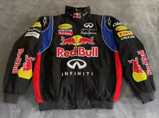 Adult F1 Vintage Racing Jacket, Red Bull Jacket Black A,Ebroidered Cotton Padded