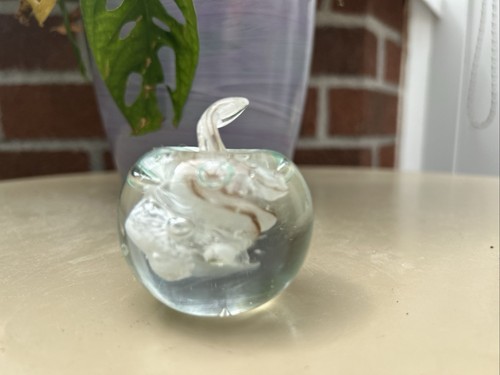 Vintage art glass apple - vintage,
