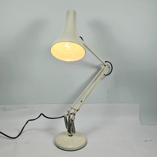 White adjustable desk - white, lamp