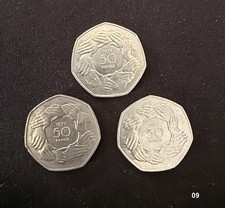 Lot of 3 Old Large 50p Pence