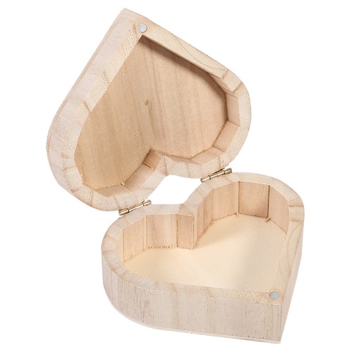 Lovely heart shaped wooden box - shaped,