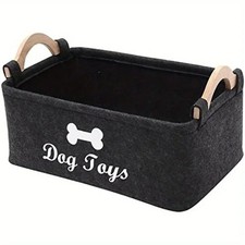 Dog Toy Box Storage Basket