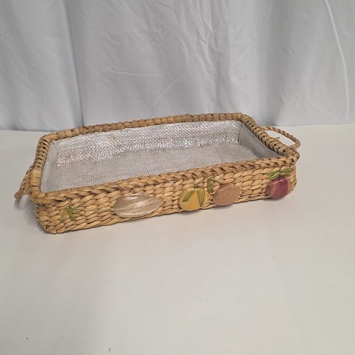 Vintage wicker casserole - wicker,