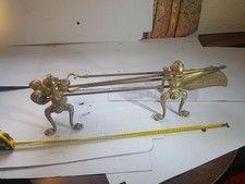 Vintage Brass Fire Irons Set