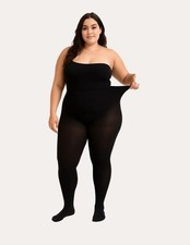 100 Denier Plus Size Tights Black Opaque, Comfortable & Durable Fit XL-4XL Women