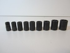 BLUE POINT TOOLS 209TFSYA 9-pc 3/8-dr Metric/SAE Shallow Twist Impact Socket Set