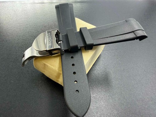 22mm tudor black rubber - 22mm,